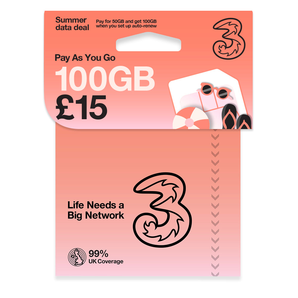Three PAYG Sim Card